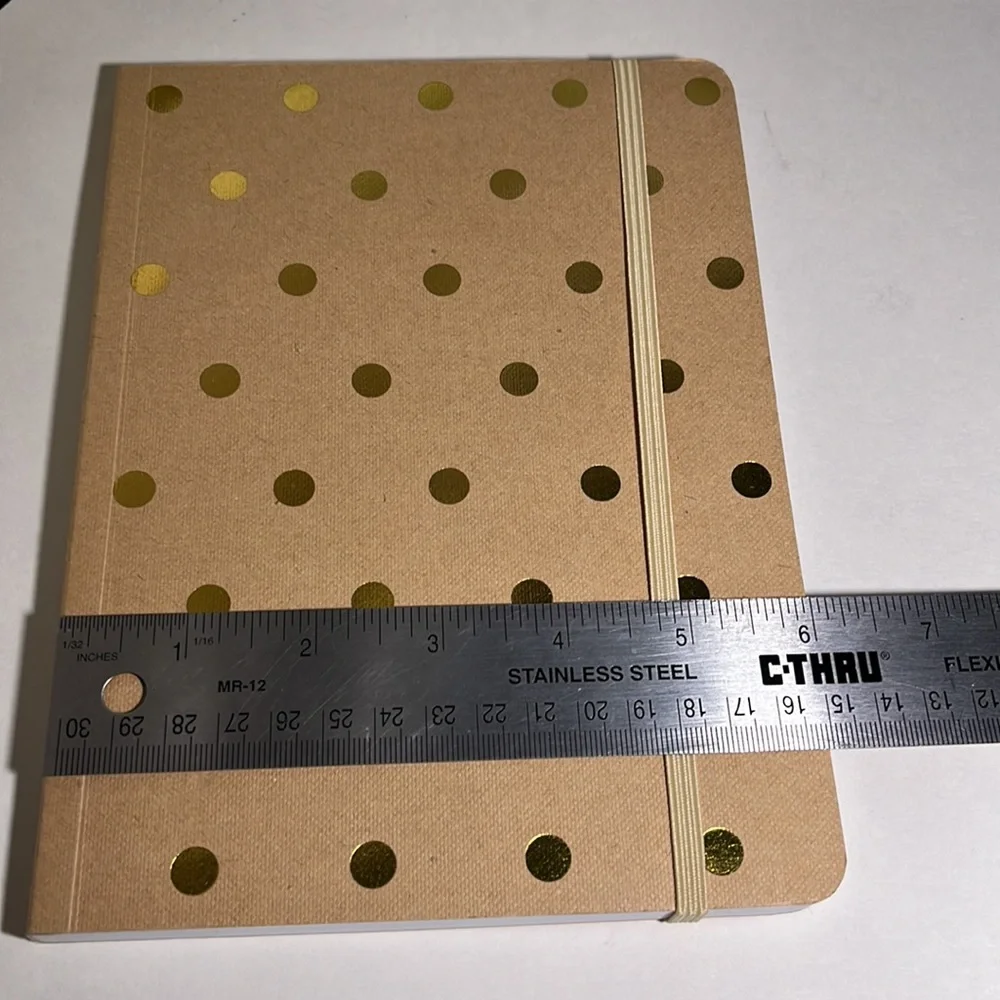 BRAND NEW Sugar Paper gold polka dots planner notebook daily agenda journal